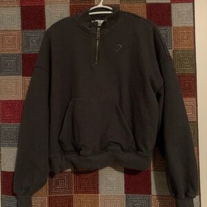 Gymshark Dark Gray Zip-Up Sweater